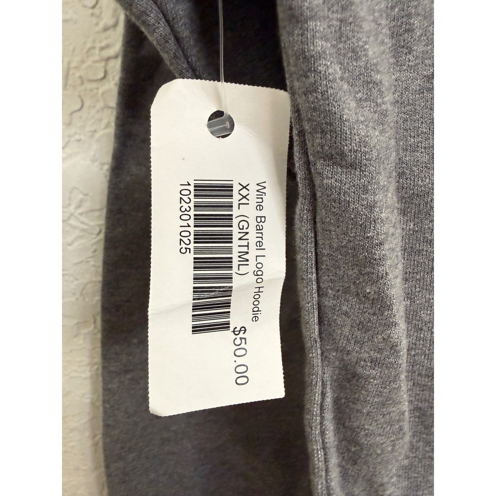 City Winery Wine Barrel Logo Hoodie Pullover Sweatshirt Gray Adult 2XL NWT - Picture 4 of 4